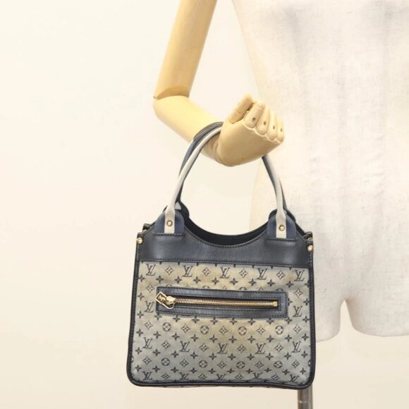 LOUIS VUITTON Monogram Mini Sac Catline Tote Bag Navy - Picture 1 of 16